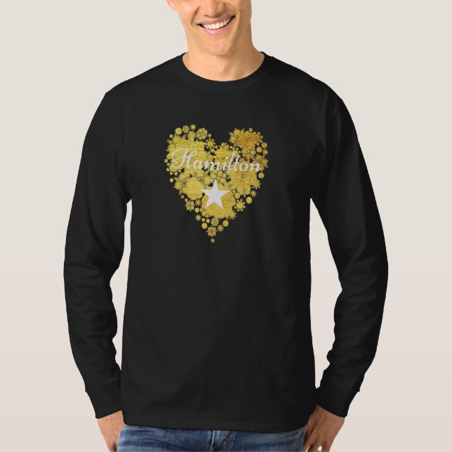 I Kärlek Hamilton Heart for Teenage Girl Youth Wom T Shirt (Framsida)