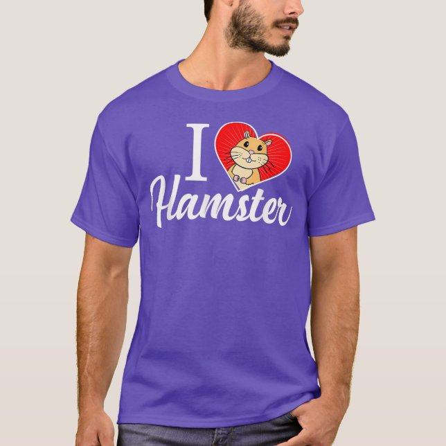 I Kärlek Hamster D001-0094A T Shirt (Framsida)