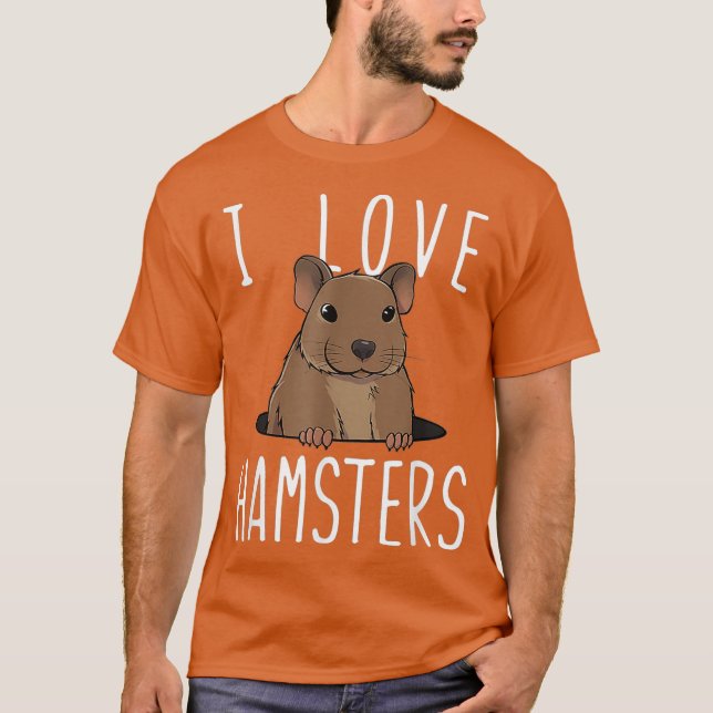 I kärlek hamsters Funny Hamster T Shirt (Framsida)