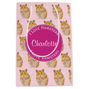 I kärlek Hamsters Rosa Hamster Mönster