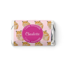 I kärlek Hamsters Rosa Hamster Mönster