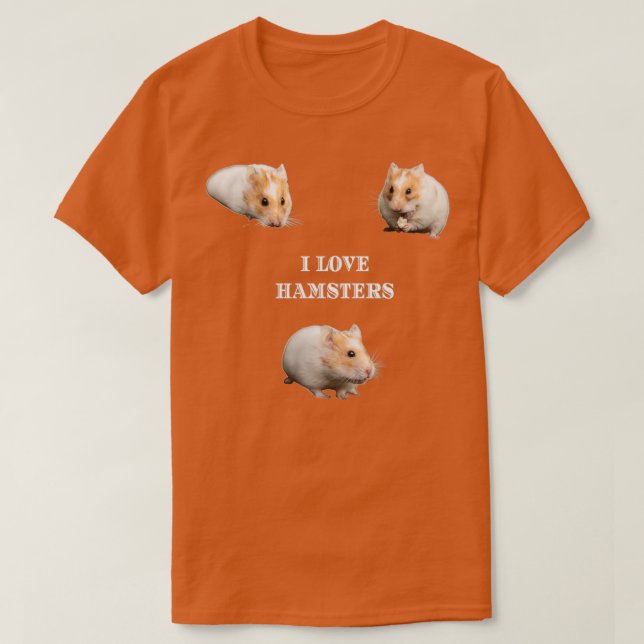 I Kärlek Hamsters T Shirt (Design framsida)