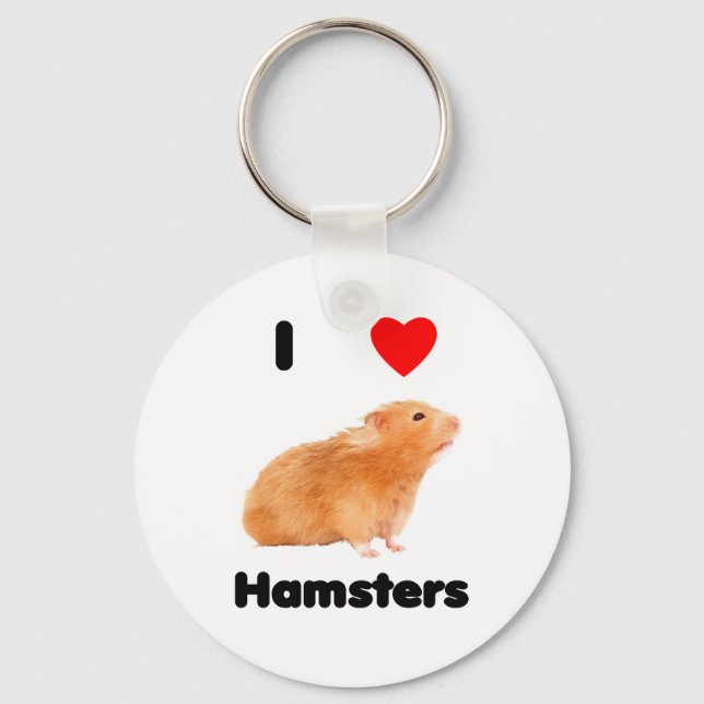 I kärlek hamstrar Keychain Nyckelring (Framsida)