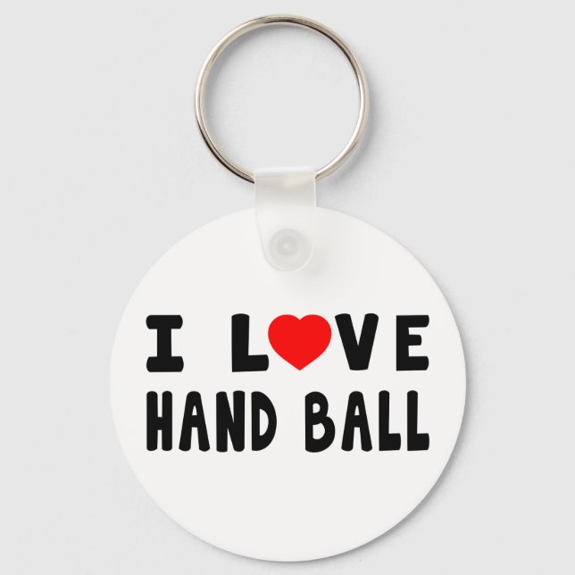 I Kärlek Hand Boll Nyckelring (Framsida)