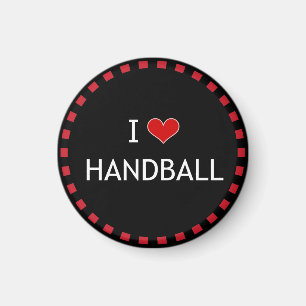 I Kärlek Handball, röd ram Magnet
