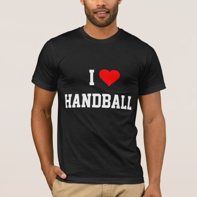 I Kärlek Handball T Shirt (Framsida)