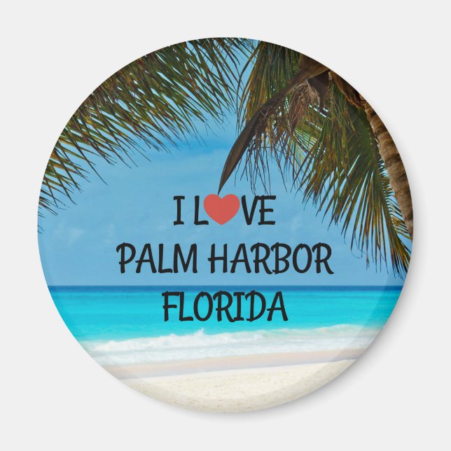 I Kärlek Handflatan Harbour, Florida Magnet (Framsidan)