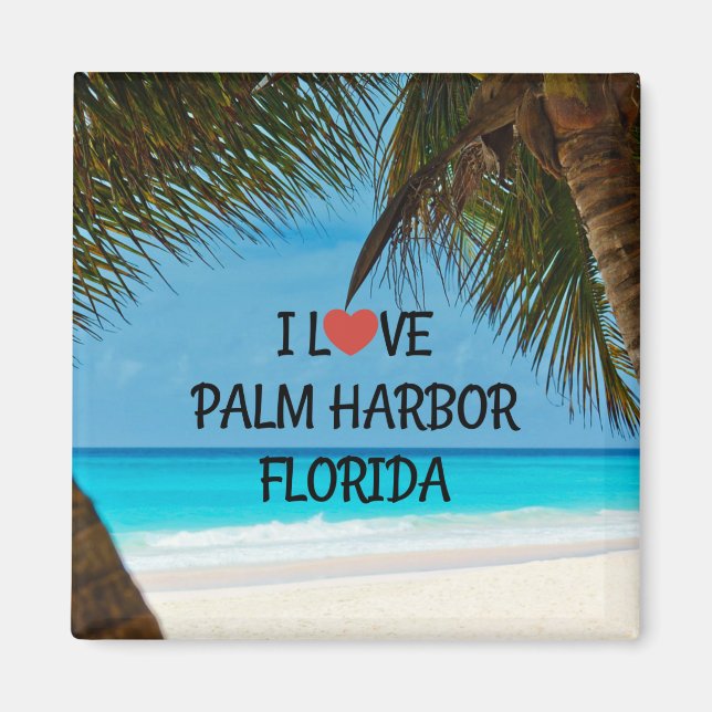 I Kärlek Handflatan Harbour, Florida Magnet (Framsidan)