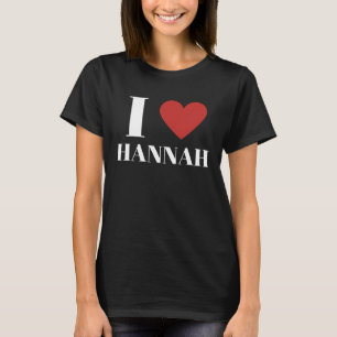 I Kärlek HANNAH Heart Familj T Shirt