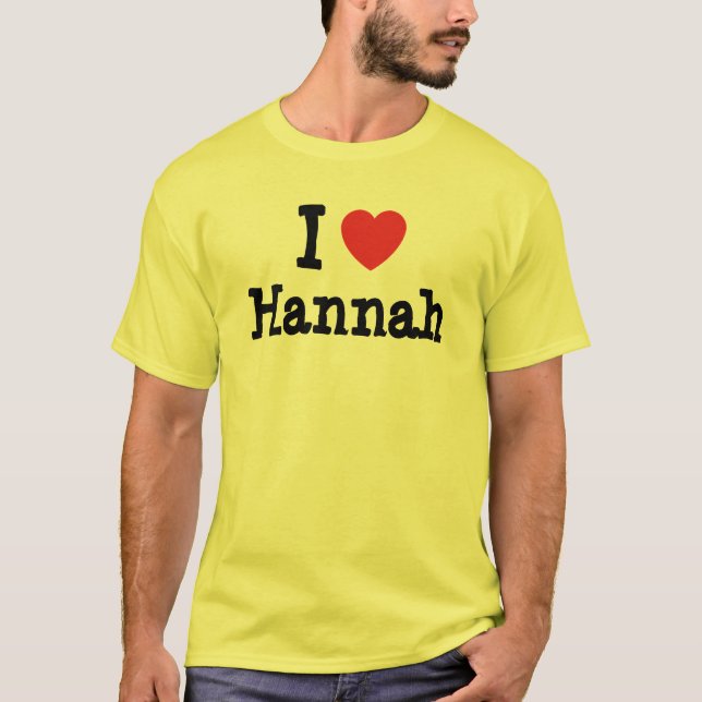 I kärlek Hannah hjärta T-Shirt (Framsida)
