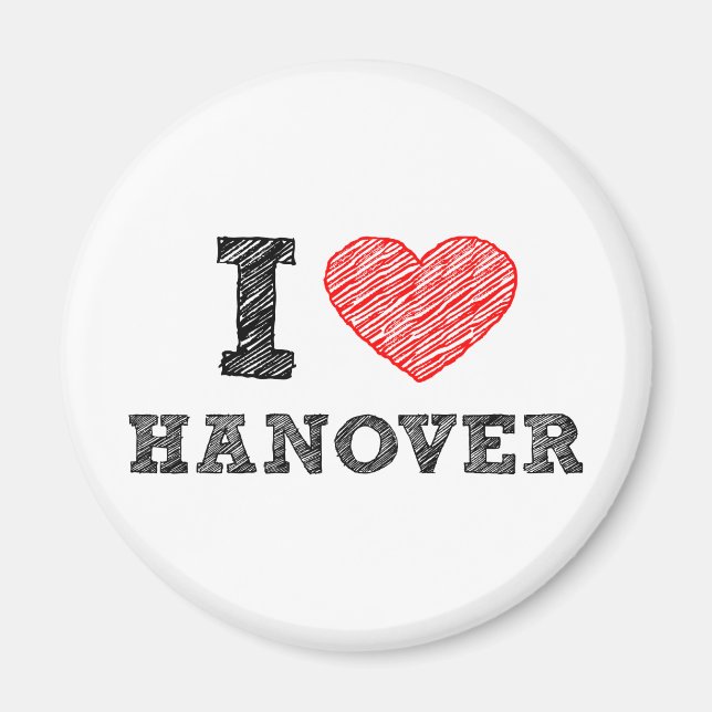 I Kärlek Hanover Magnet (Framsidan)