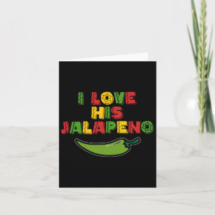 I Kärlek Hans Jalapeno I Kärlek Hennes Tacos Funny Kort