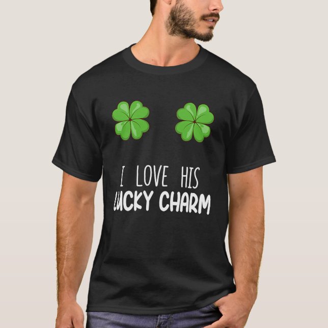 I Kärlek Hans Lucky Charm St patrick's day Matchin T Shirt (Framsida)