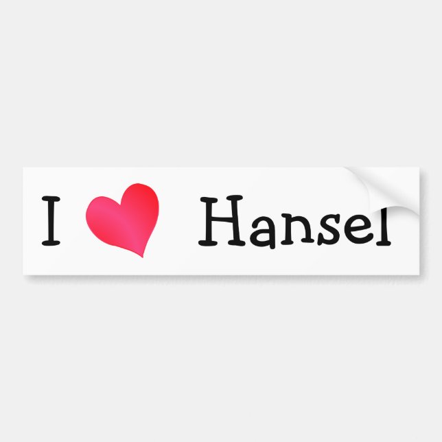 I Kärlek Hansel Bildekal (Framsidan)