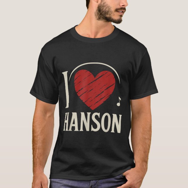 I Kärlek Hanson County I Heart Hanson T Shirt (Framsida)