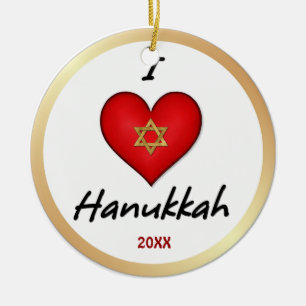 I Kärlek Hanukkah Ornaments Julgransprydnad Keramik