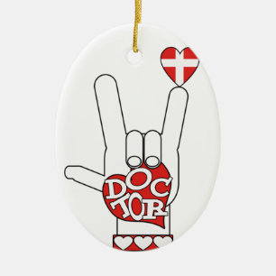 I KÄRLEK HAR DU SYMBOL CHRISTMAS ORNATION JULGRANSPRYDNAD KERAMIK