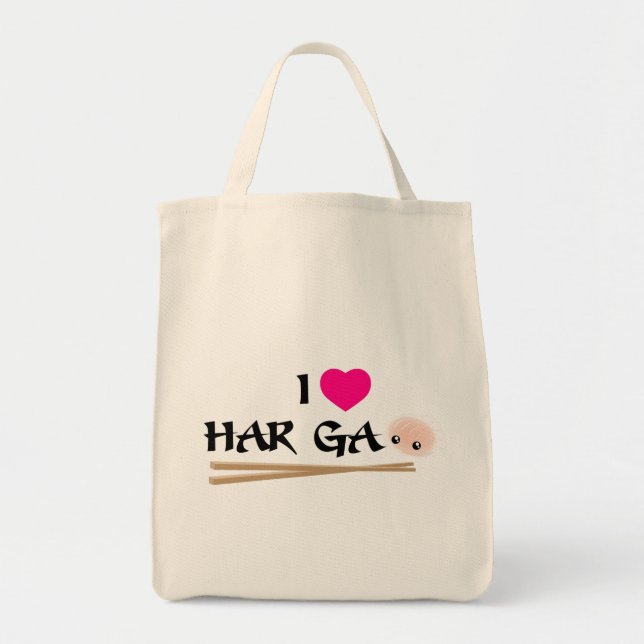 I Kärlek Har Gao (räkfiske) Livsmedel Tote Bag Tygkasse (Framsidan)