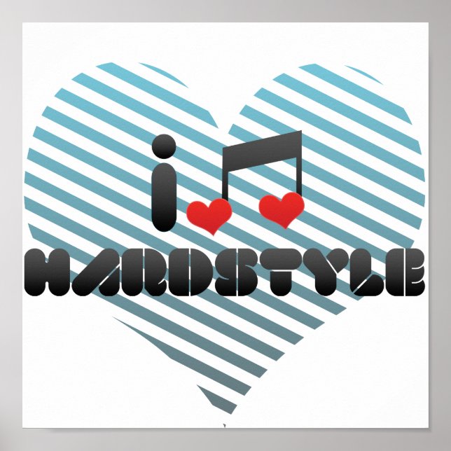 I Kärlek Hardstyle Poster (Framsidan)