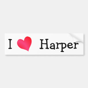I Kärlek Harper Bildekal