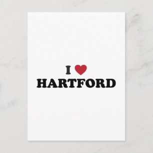 I Kärlek Hartford Connecticut Vykort