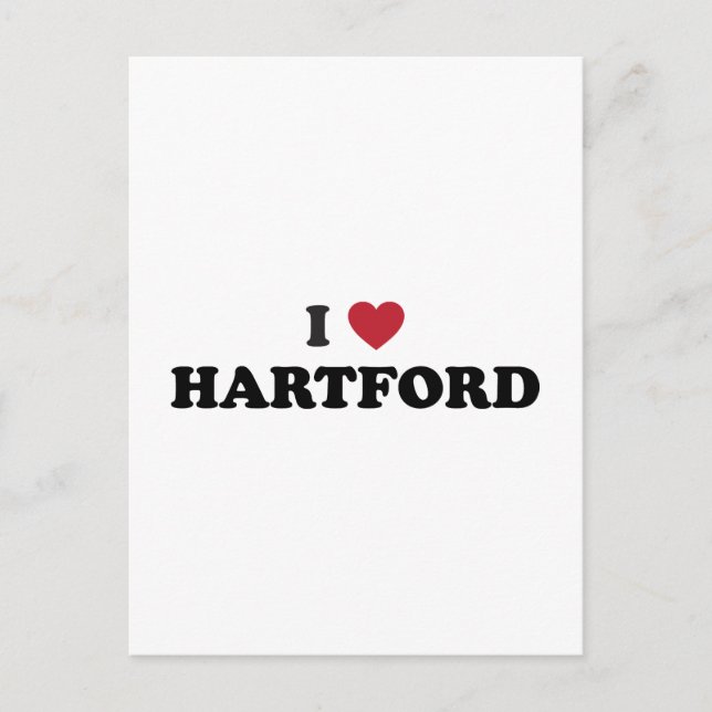 I Kärlek Hartford Connecticut Vykort (Framsida)