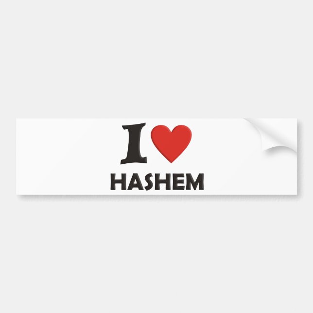I kärlek Hashem Bildekal (Framsidan)