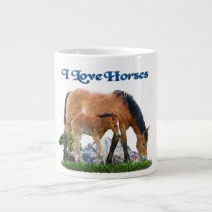 I kärlek hästar jumbo mugg
