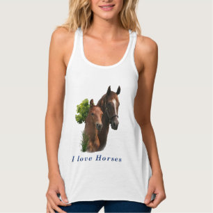 I kärlek hästar linne med racerback 