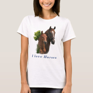 I kärlek hästar tee shirt