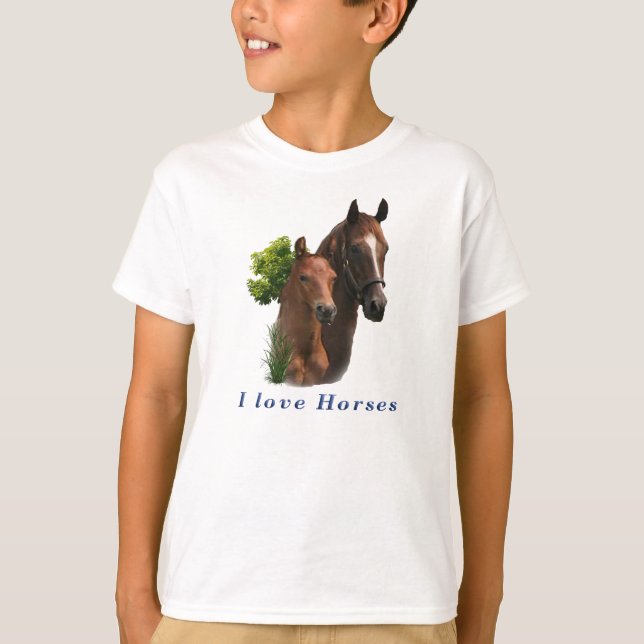 I kärlek hästar tee shirt (Framsida)