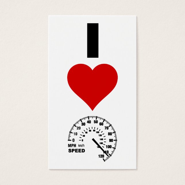 I Kärlek-hastighet (Lodrät) Visitkort (Framsidan)