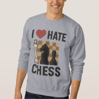 I Kärlek-Hate Chess-tröjan Lång Ärmad Tröja