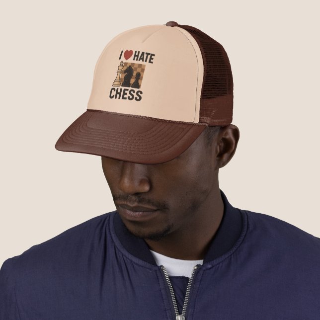 I Kärlek-Hate Chess truckerkeps (In Situ)
