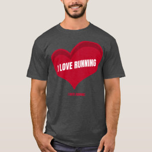 I Kärlek Hate Running Sticker T Shirt