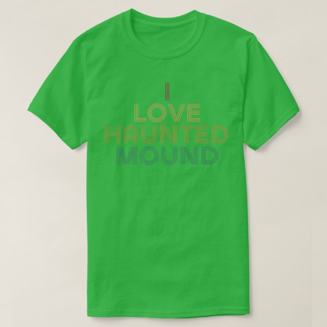 I Kärlek Haunted Mound BF Distress Retro T Shirt (Design framsida)