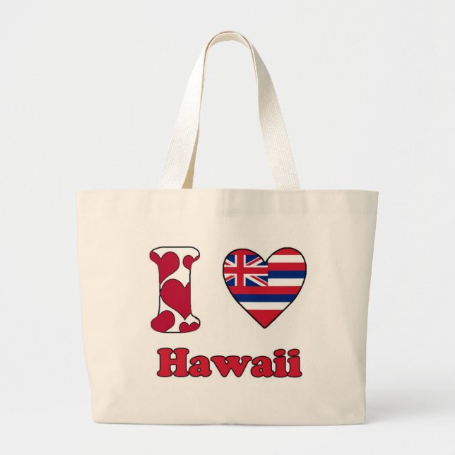 I kärlek Hawaii Jumbo Tygkasse (Framsidan)