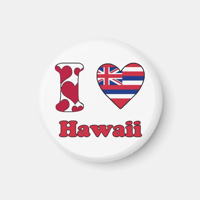 I kärlek Hawaii Magnet (Framsidan)