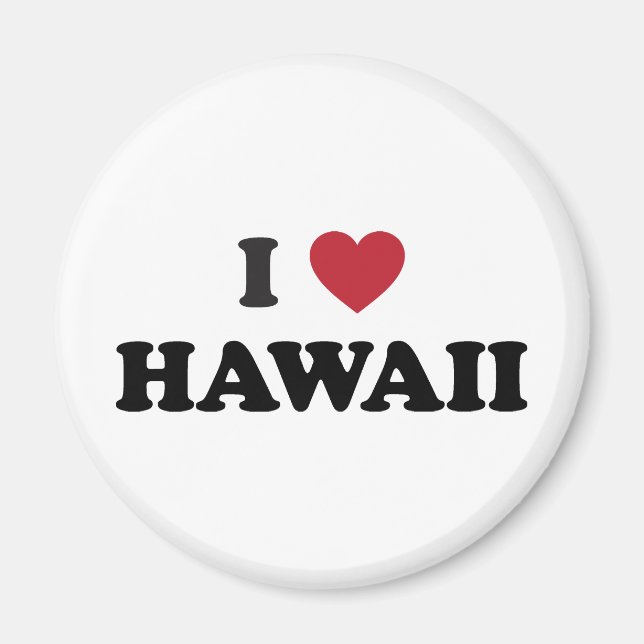 I Kärlek Hawaii Magnet (Framsidan)