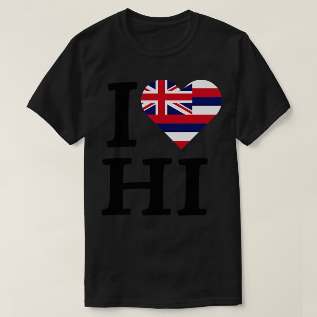 I Kärlek Hawaii TShirt T Shirt (Design framsida)