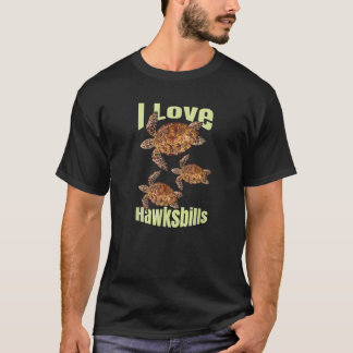I Kärlek Hawksbill Turtles Havsomgång T Shirt