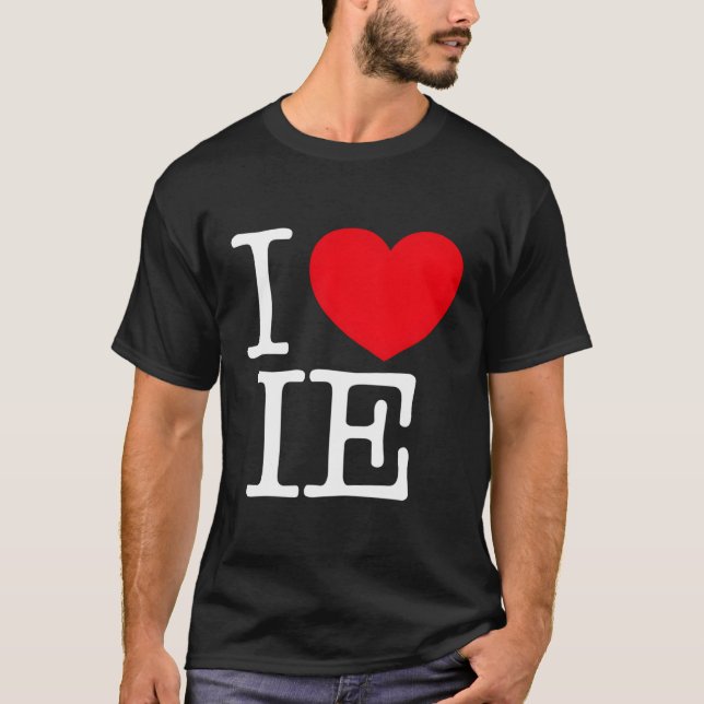 I Kärlek He Ie T Shirt (Framsida)