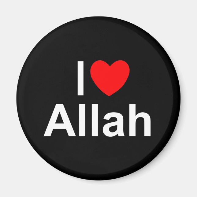 I Kärlek (Heart) Allah Magnet (Framsidan)