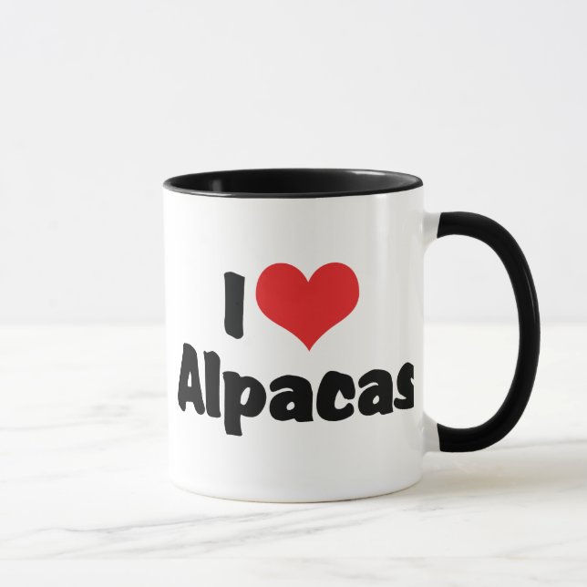 I Kärlek Heart Alpacas Mugg (Höger)
