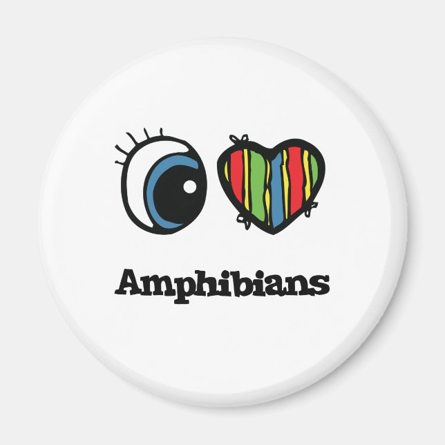 I Kärlek (Heart) Amphibianer Magnet (Framsidan)