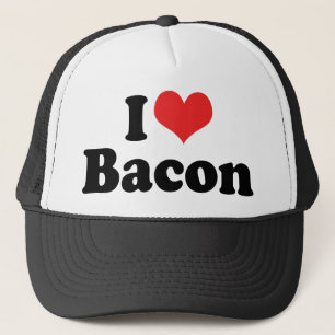 I Kärlek Heart Bacon - Bacon Älskare Truckerkeps