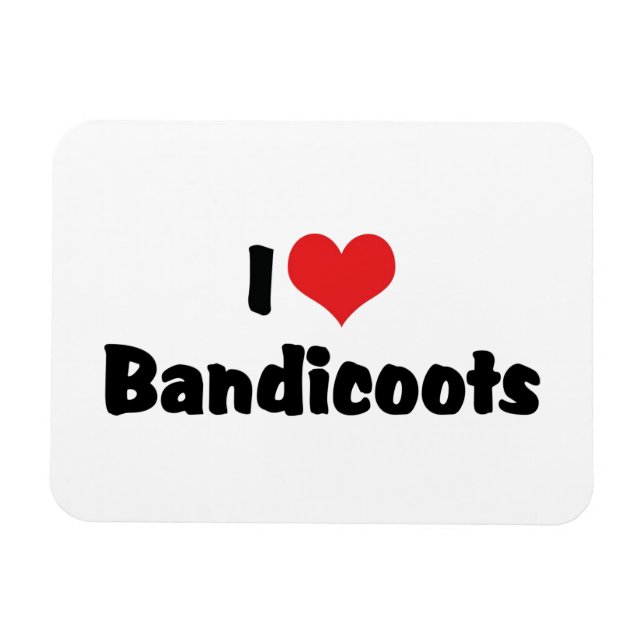 I Kärlek Heart Bandicoots Magnet (Horisontell)