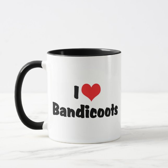 I Kärlek Heart Bandicoots Mugg (Vänster)