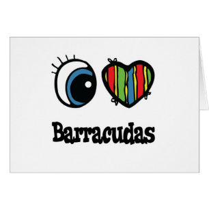 I Kärlek (Heart) Barracudas Hälsningskort