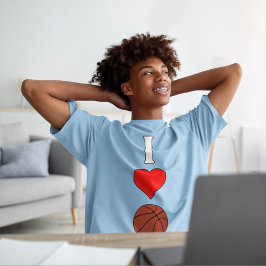 I Kärlek/Heart Basketball Boys Basketball Player T Shirt